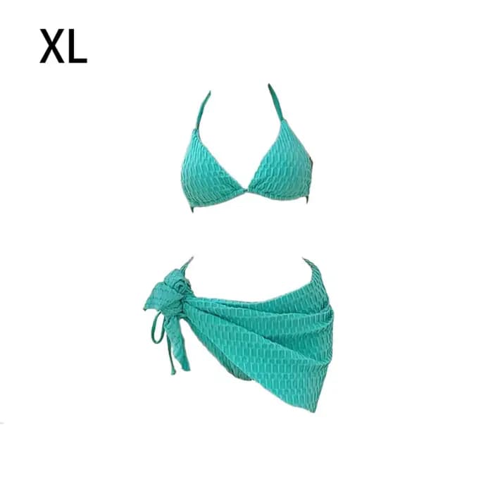 Maillot de bain couleur unie, bleu ciel, Mini Style Triangle, Bikini, coupe amincissante, poitrine f