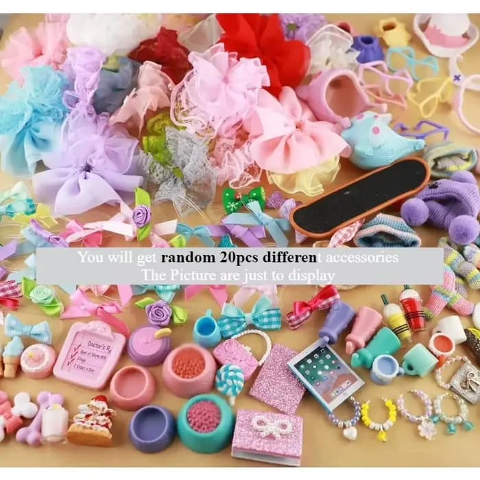Accessoires pour animaux de compagnie lps, (20 pièces aléatoires), chapeau, écharpe, veste, robe, ju