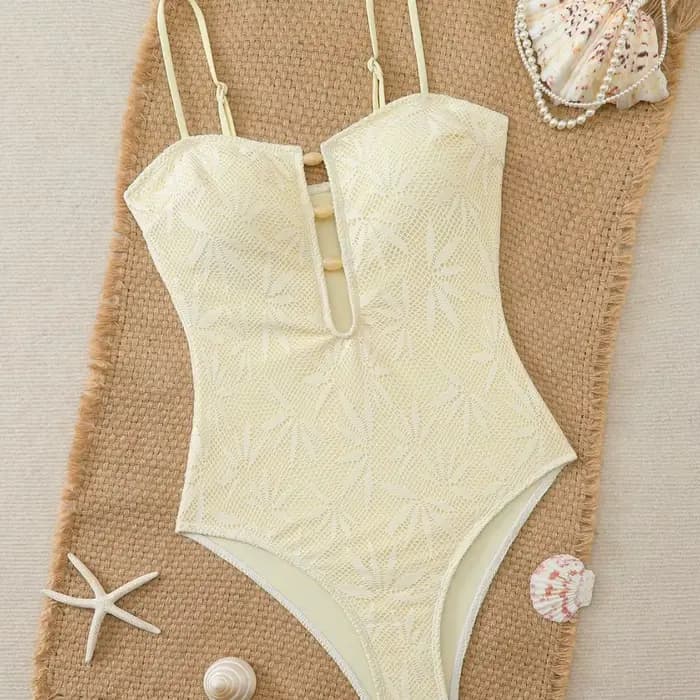 Maillot de bain une pièce bohème été 2026 pour femme, monokini dos nu à bretelles, idéal pour les va