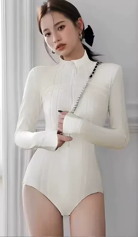 Tail Wave – maillot de bain à col roulé pour femmes, pantalon à manches longues, protection solaire 