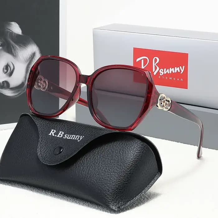 Lunettes de soleil polarisées à grande monture pour femmes, verres de styliste de marque pour dames,