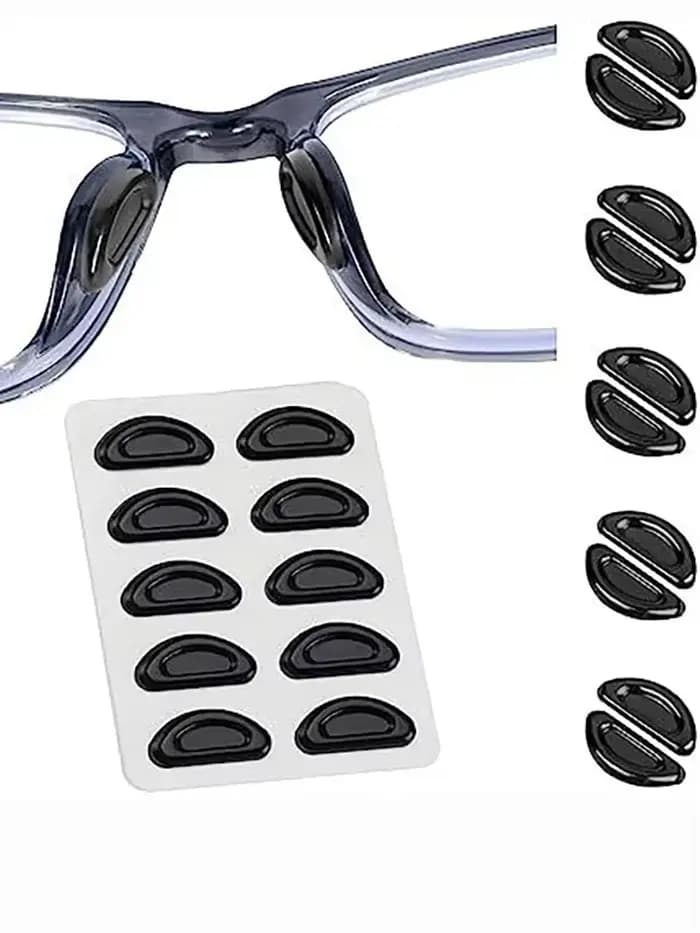5 paires de coussinets de nez antidérapants pour lunettes, coussinets de nez adhésifs en silicone so