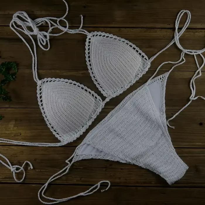 Maillots de bain pour femmes, maillot de bain push-up, ensembles de bikinis au crochet faits à la ma