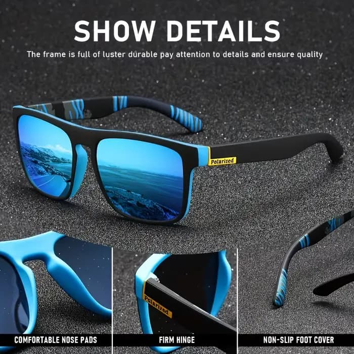 Lunettes de soleil polarisées carrées Vintage pour hommes et femmes, pour la conduite, la pêche, mar