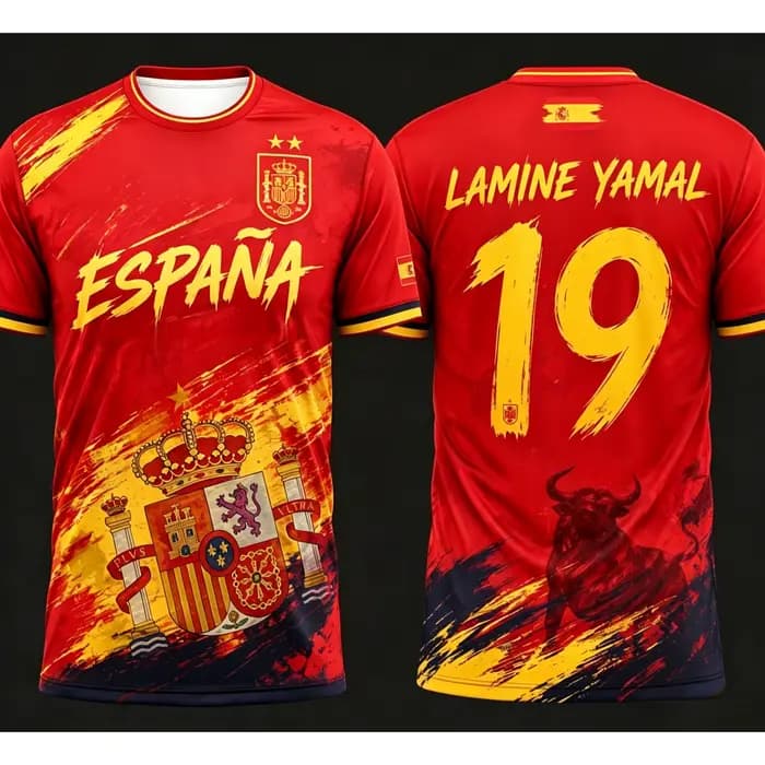 Maillot de football Champion d'Espagne 2026 Two Stars, T-shirt d'entraînement sportif respirant et à
