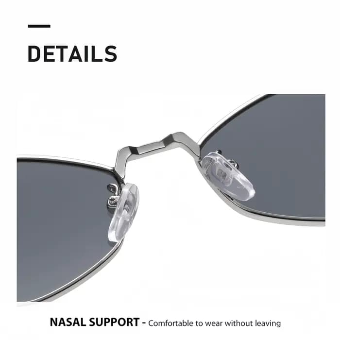 Lunettes de soleil en métal en forme de losange tendance pour femmes, polyvalentes pour la photograp