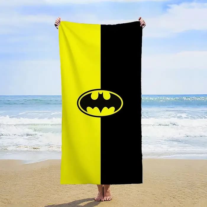 Serviette de bain Batman en microfibre, serviettes de bain, serviette de sport personnalisée, grande