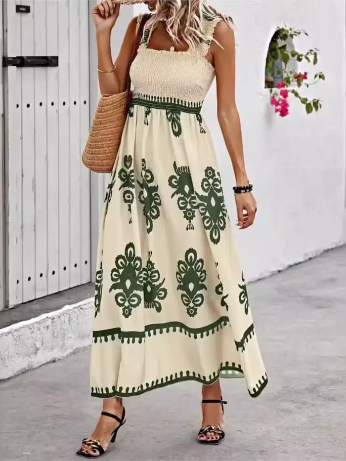 Robe de plage à bretelles sexy pour femmes, robe d'été de vacances, mode d'été, imprimé, poitrine él