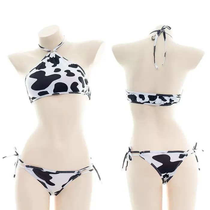 Série vache maillot de bain body Bikini femme de chambre uniforme Costume été plage Kawaii maillot d