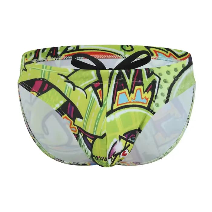 Maillot de bain pour hommes, slip de bain, Bikini, Sexy, léopard, sous-vêtements élastiques, taille 