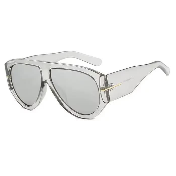 Lunettes de soleil ovales rétro de luxe pour femmes, monture large, couleur thé noir, style pilote c