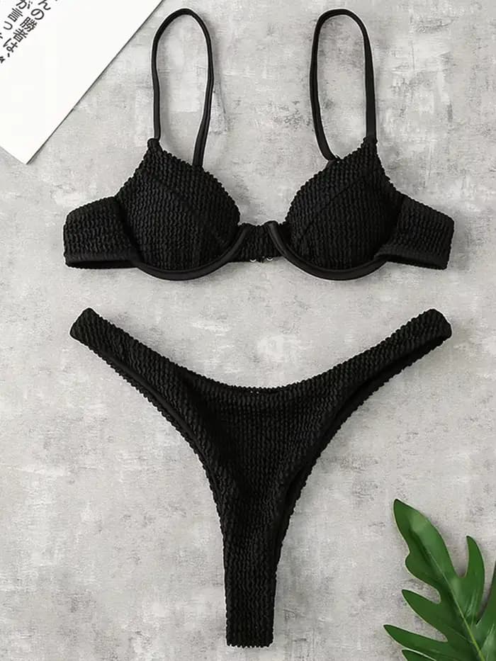 Serré à armatures v-bar Bikini maillot de bain maillot de bain pour femme femmes deux pièces Bikini 