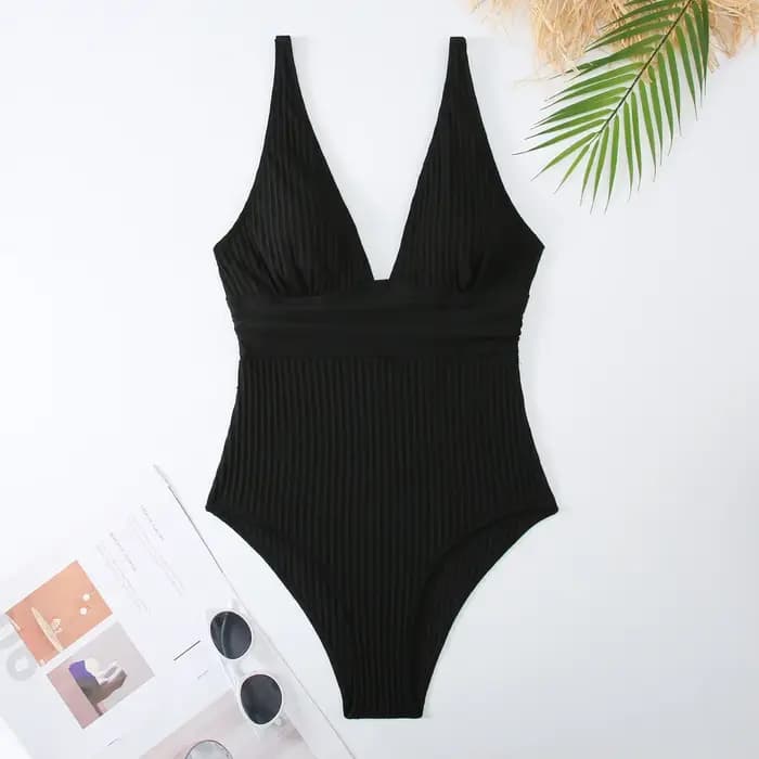Maillot de bain une pièce femmes maillot de bain solide maillot de bain dos nu Push Up maillots de b