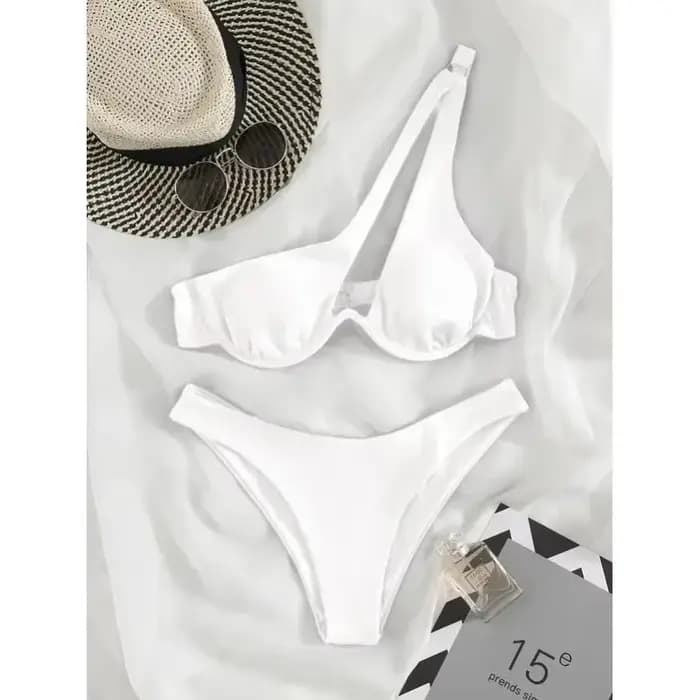 Sexy Bikinis maillots de bain découpé maillots de bain pour femmes une épaule Biquini coupe haute ma