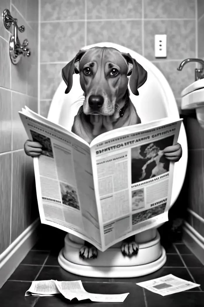 Décoration murale amusante pour salle de bain, Animal humoristique, singe, chien, vache assise sur l