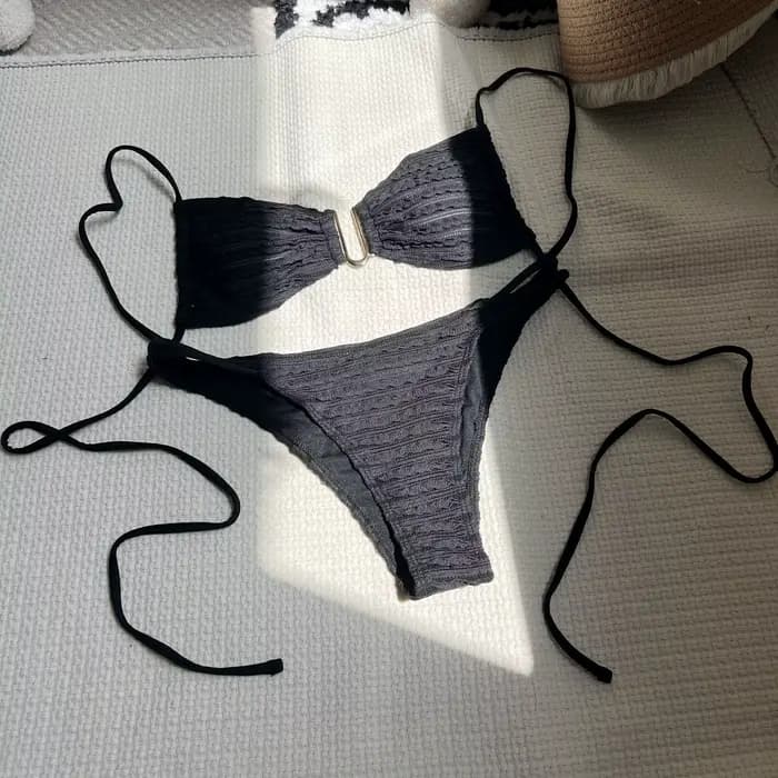 Maillot de bain blanc pour femmes, marque tendance, Bikini, petits seins, vacances, haut de gamme, S