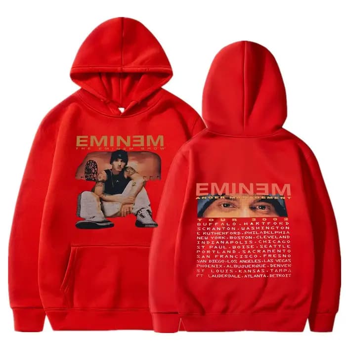 Eminem Anger Management Tour 2002 sweat à capuche Vintage Harajuku drôle Rick sweats à manches longu