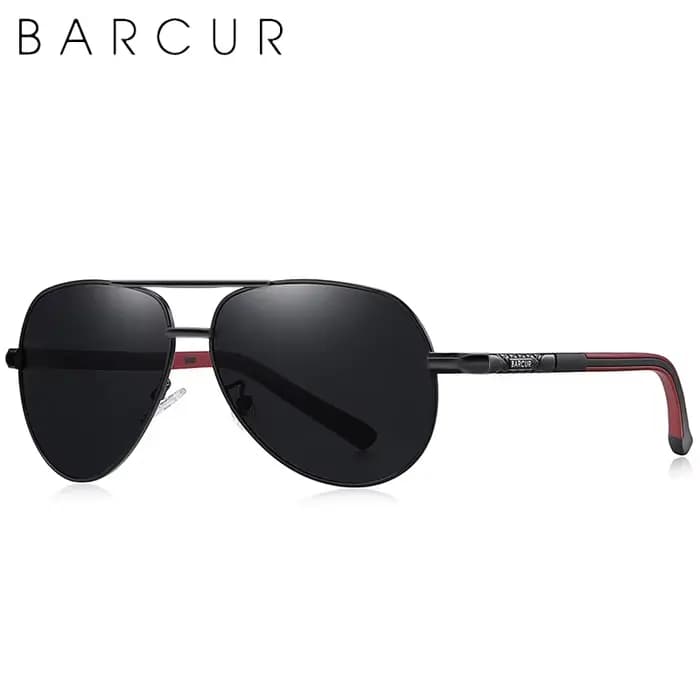 BARCUR-Lunettes de soleil pilote rétro pour hommes et femmes, lunettes de soleil miroir classiques, 