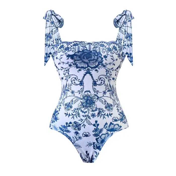 Maillot de bain une pièce rétro 2026 avec jupe, bretelles fines, imprimé floral, amincissant, pour f