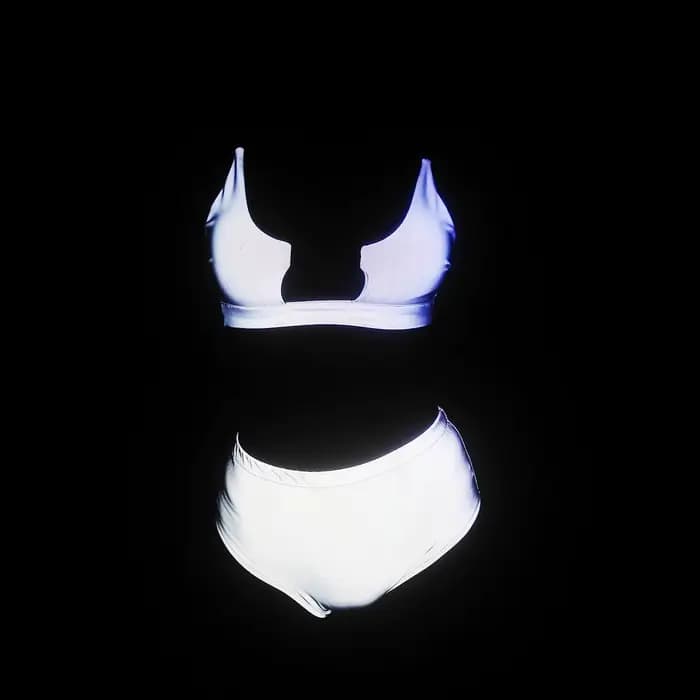 Ensembles de bikini de coulée de documents arc-en-ciel pour femmes, mode de boîte de nuit, lumière r