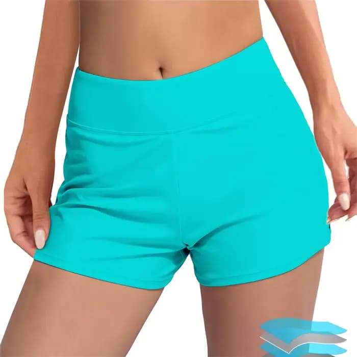 Bas de bain menstruel étanche, maillot de bain pour femmes, taille haute, bas de Bikini, couleur uni