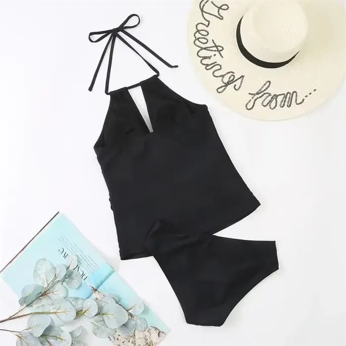 Maillot de bain à lacets, col en V, style brésilien, pour femmes, bikini, tankini, vêtements de plag