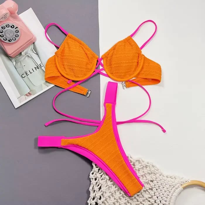 Femmes maillot de bain Sexy Bikini à armatures maillots de bain féminin Bikinis ensemble Push Up mai