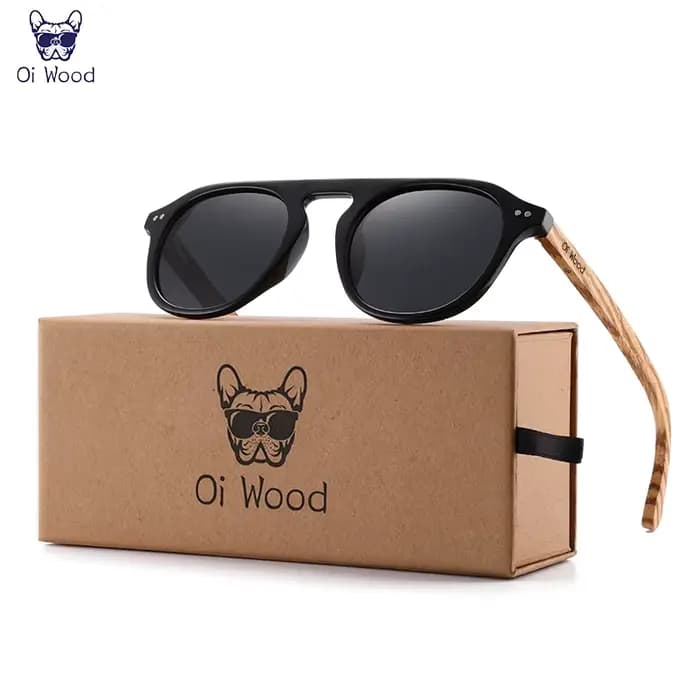 Oi bois marque classique lunettes de soleil pour Mem femmes polarisées UV400 Protection lunettes en 
