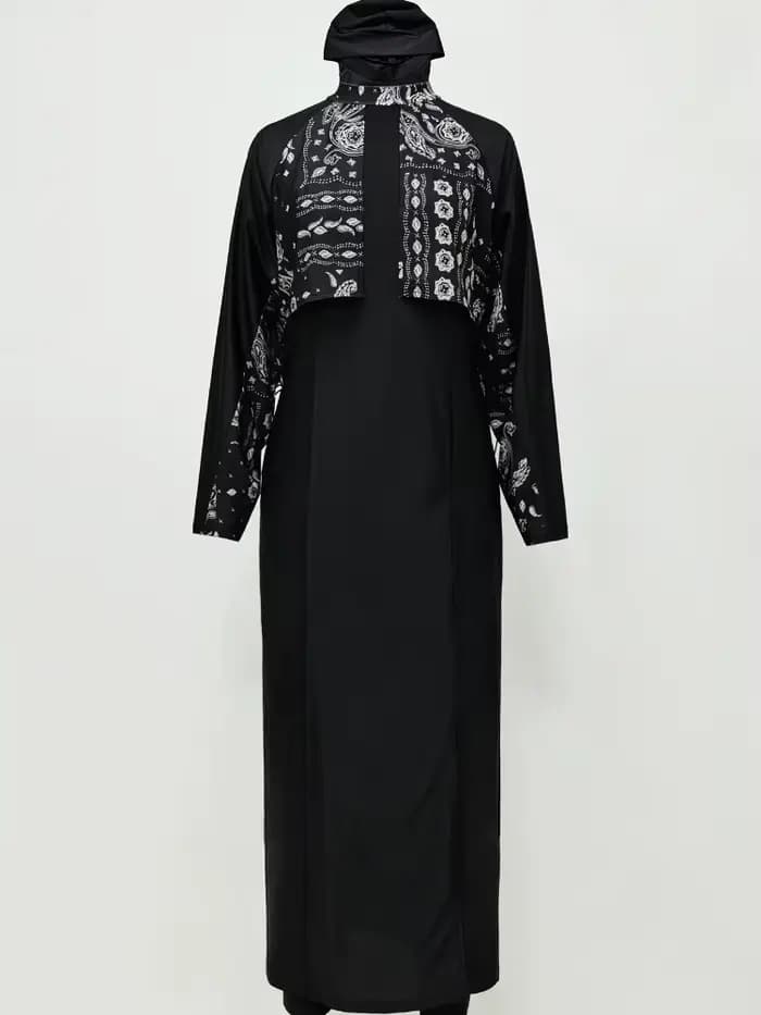 Ensemble de maillot de bain musulman 3 pièces, robe longue modeste, hijab d'été, maillots de bain is