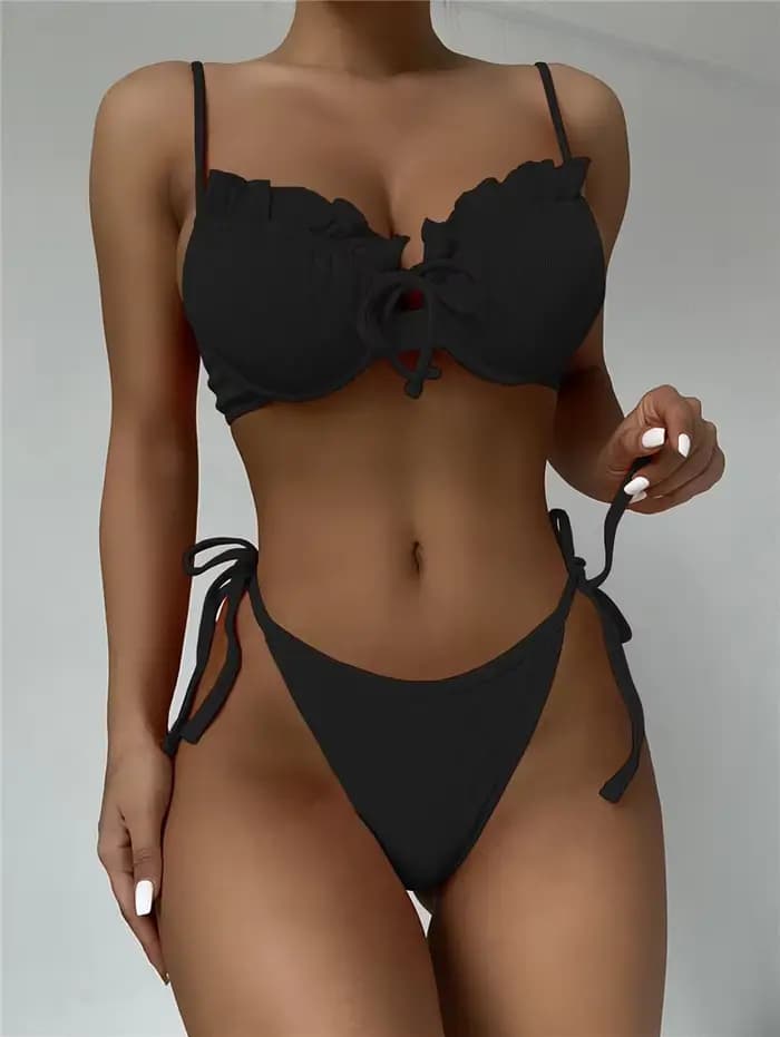Nouveau Push Up Bikini à armatures maillot de bain maillot de bain deux pièces maillot de bain bande