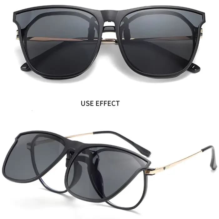 Lunettes de soleil polarisées à Clip pour hommes et femmes, pour conducteur de voiture, Vision noctu