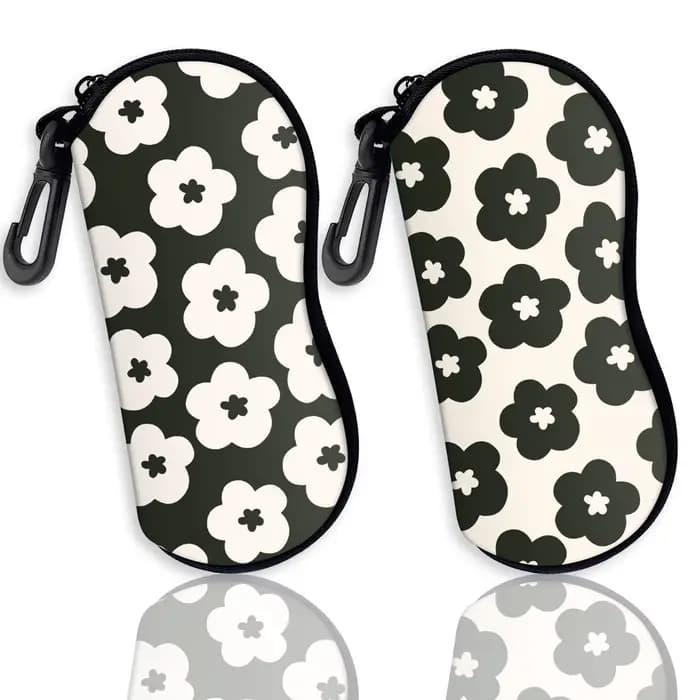 Étui à lunettes de soleil souple 1 pièce, pochette à lunettes en néoprène à fermeture éclair, lunett
