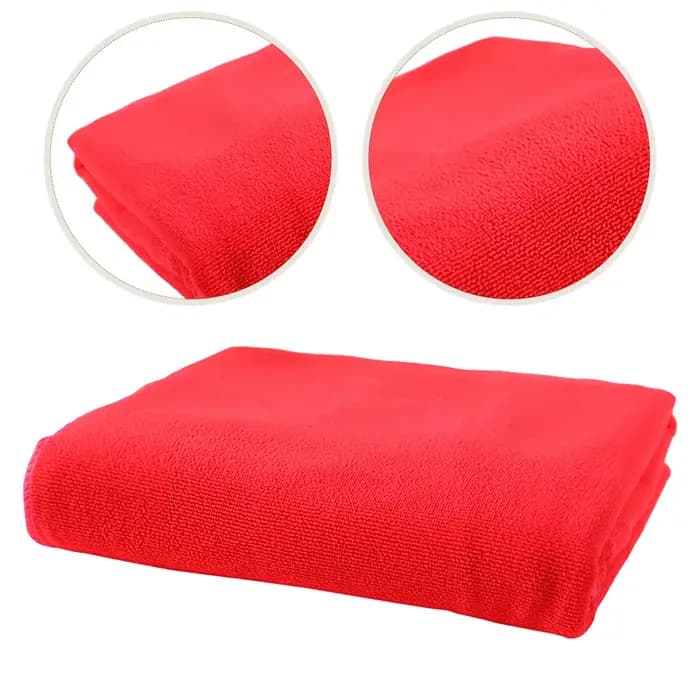 Serviette de bain rouge en microfibre haute performance 70x140cm pour la plage, le camping et les sp