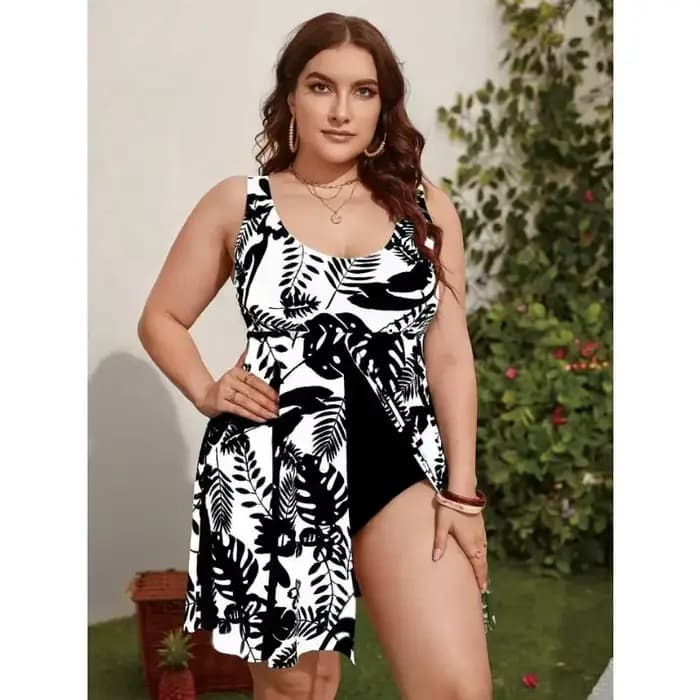 Maillot de bain grande taille femme 2026 imprimé, bikini une pièce, tenue de plage d'été, maillot de