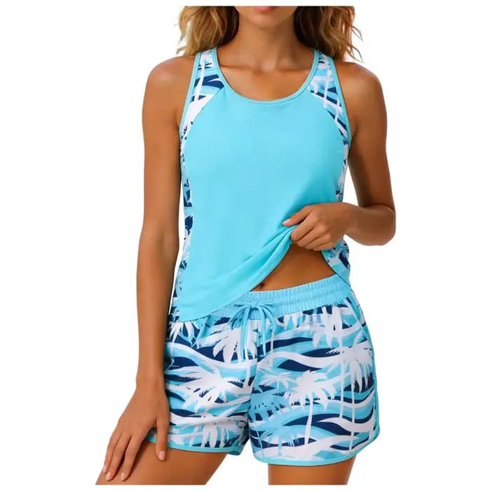 Maillot de bain tankini pour femme, ensemble deux pièces décontracté, maillots de bain élégants d'ét