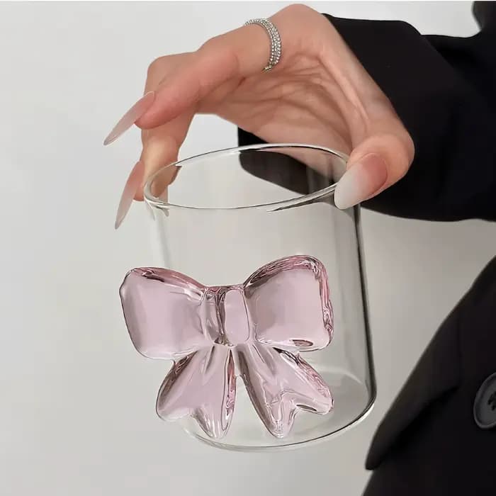 Flûtes à champagne de mariage, lot de 2 verres coquette rose avec nœud et tiges renforcées, verres à