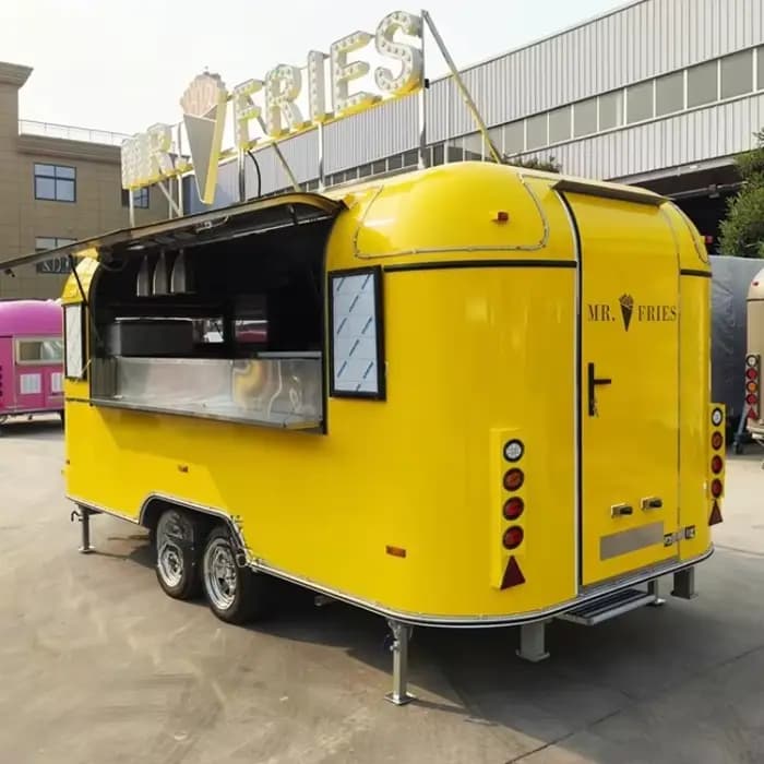 Fulai boulangerie BBQ Kebab camion de nourriture Remorque Alimentaire Mobile cuisine café jus Snack 