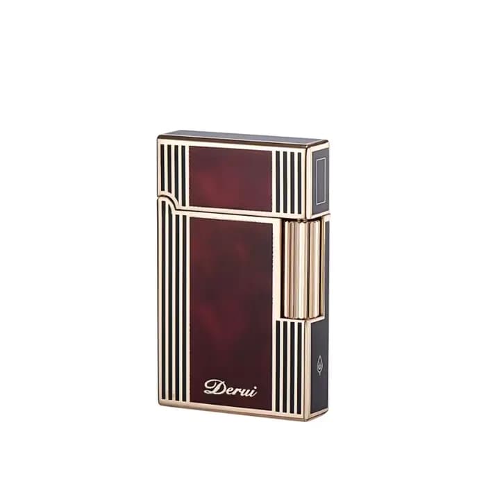 Derui-Briquet gonflable silencieux coulissant sur le côté pour hommes, briquet en métal, lumière de 