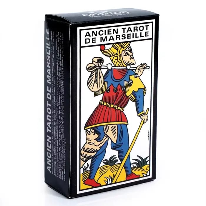 Version française. Tarot de Marseille, ensemble complet de 78 cartes, jeu de tarot de Marseille vint