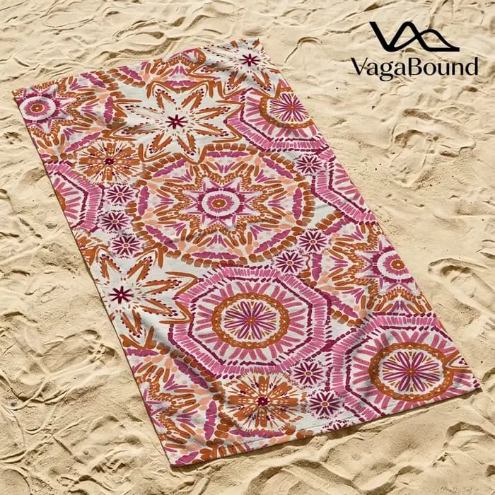 Serviettes de plage à séchage rapide en terre cuite Mandala, ultra légères, super absorbantes, un ar