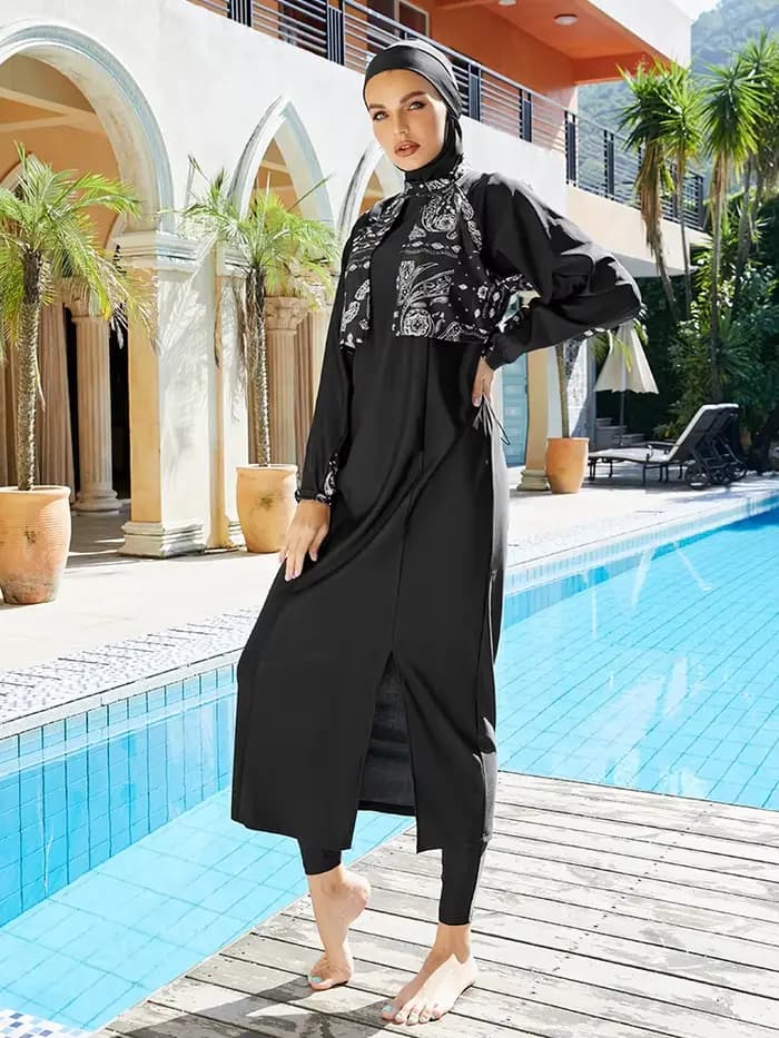 Ensemble de maillot de bain musulman 3 pièces