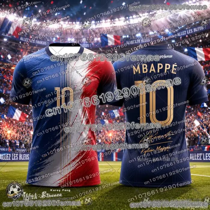 Maillot de football édition spéciale France 2026 pour enfants et adultes – Séchage rapide, confort optimal pour entraînement et matchs en extérieur – Nouvelle collection en promotion