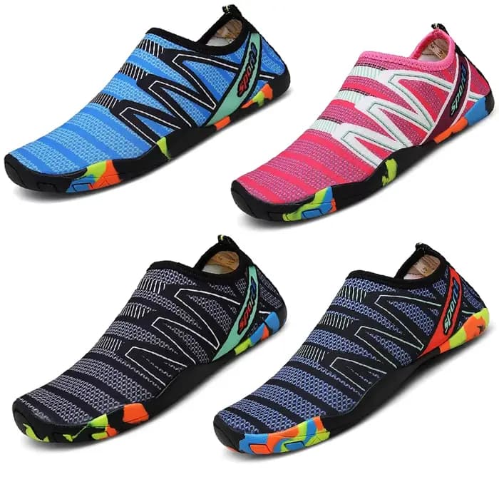 Chaussures d'eau de plage à séchage rapide, pantoufles d'eau unisexes pour natation, pieds nus, surf en amont, baskets légères pour bord de mer, été