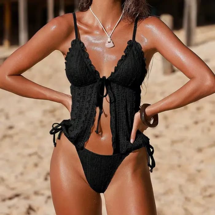 Nouveau ​ Maillot de bain deux pièces en dentelle