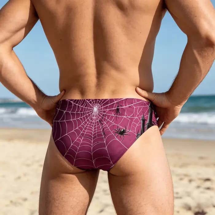 Maillot de bain triangle slim fit en toile de toile d'araignée, durable, avec cordon de serrage, idéal pour les vacances à la plage, les parcs aquatiques et le bain de soleil – Nouveauté