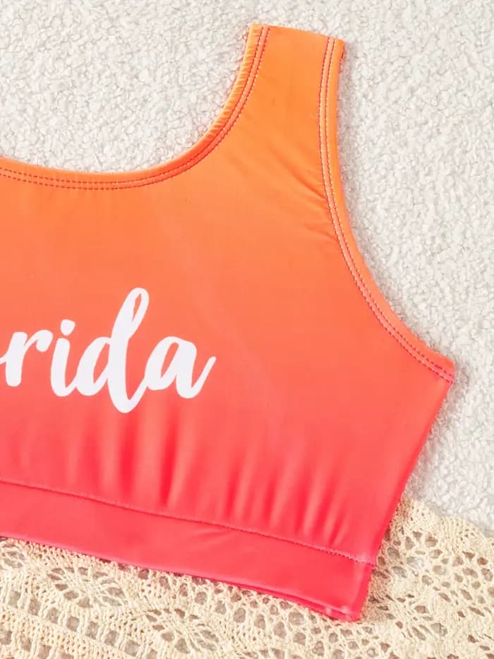Maillot de bain deux pièces séparé pour filles
