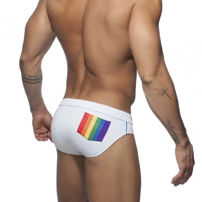 UXH chaud Sexy hommes maillot de bain push-up arc-en-ciel slips maillots de bain mâle Sexy natation Bikini Shorts hommes planche de Surf plage Surf natation