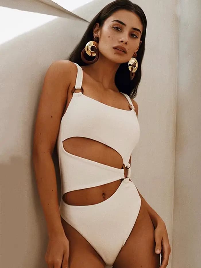 2026 Maillot de bain une pièce sexy uni pour femme