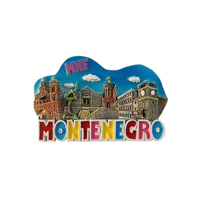 Aimants de réfrigérateur 3D Montenegro, souvenirs d'Europe, artisanat en résine, collection d'autocollants aimants pour réfrigérateur, cadeau, décoration de la maison