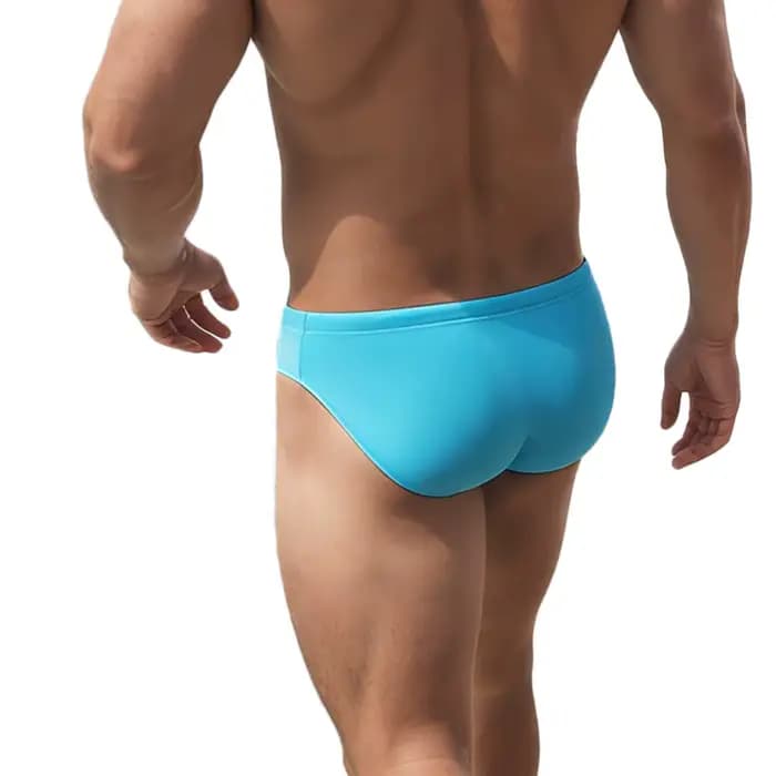 Maillots de bain pour hommes : Slips de bain, Caleçons de bain, Slips de plage classiques, Shorts de plage, avec poche de maintien, couleur unie, style sport